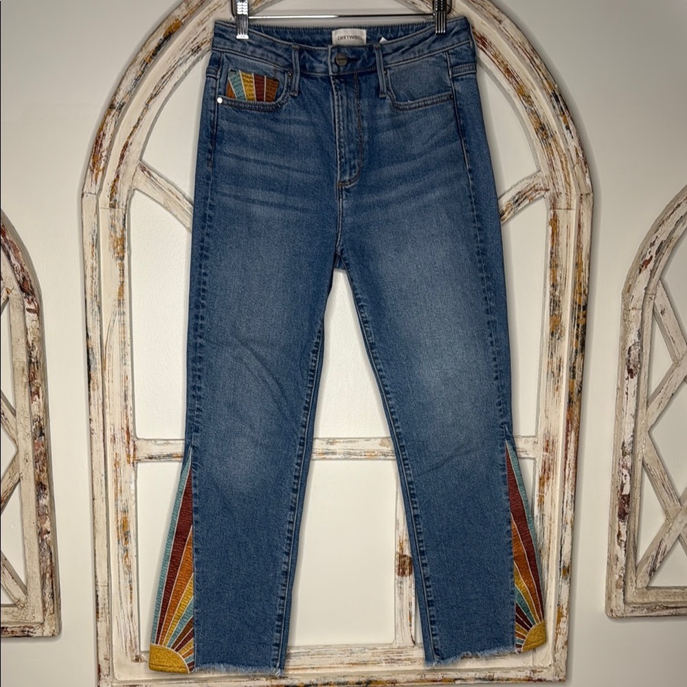 DRIFTWOOD Blue Jeans with Multicolor Accents
